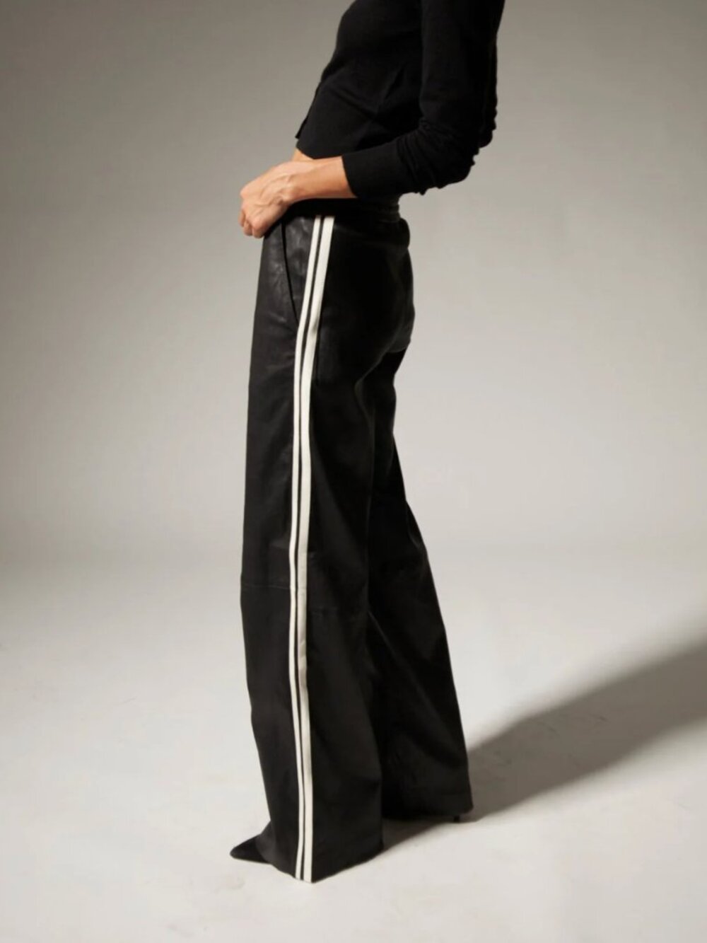 SPRWMN French Lambskin Leather Athletic Pants - Retails $1,595
